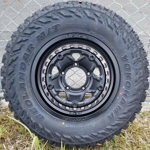 16インチ タイヤホイール 4本セット JA JB スズキ ジムニー Black Mamba ヨコハマ ジオランダー YOKOHAMA GEOLANDAR M/T MT G003 225/75R16