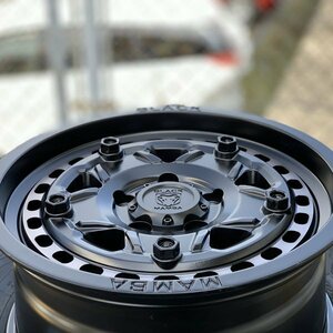 クロスロード 16インチ 新品 タイヤホイールセット ブラックマンバ 16×7.5J+35 マッドスター ラジアルM/T 225/70R16 ホワイトレター