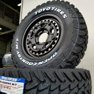 16インチ タイヤホイール 4本セット TOYO OPEN COUNTRY M/T リフトアップ M/T 225/75R16 JA JB スズキ SUZUKI ジムニー BlackMamba