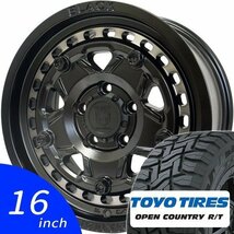 RAV4 トーヨー オープンカントリー R/T 235/70R16 16インチ 新品 タイヤホイール 4本セット TOYO OPEN COUNTRY RT ブラックマンバ_画像1