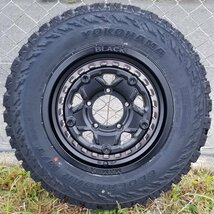 JA JB スズキ ジムニー 16インチ タイヤホイール 4本セット Black Mamba ヨコハマ ジオランダー YOKOHAMA GEOLANDAR M/T MT G003 185/85R16_画像2