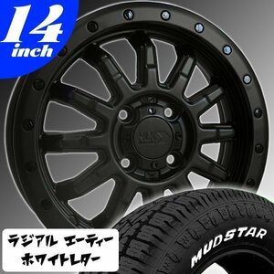 JJ1/2 ホンダ N-VAN 14インチ タイヤホイール 4本セット マッドスター ラジアル A/T MUDSTAR Radial AT 155/65R14