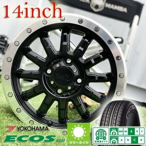 タント ムーブ ワゴンR ウェイク タイヤホイール 新品4本セット 14インチ ロックフォース YOKOHAMA ECOS ヨコハマ エコス ES31 155/65R14