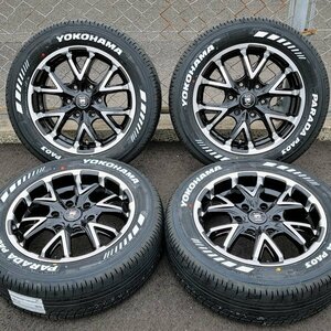 17インチ ハイエース 200系 レジアスエース ホイール タイヤ 4本セット 車検対応 215/60R17 バン規格 ヨコハマ パラダ PA03 ホワイトレター