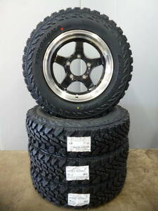 ヨコハマ　ジオランダーM/T★185/85R16深リムセット★ゴツゴツタイヤ　ジムニーJA11 JA12 JB23 JB64 175/80R16サイズアップ リフトアップ