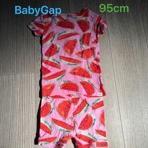 BABY GAP スイカ柄　パジャマ　半袖　夏用　2歳　95cm 女の子　ピンク