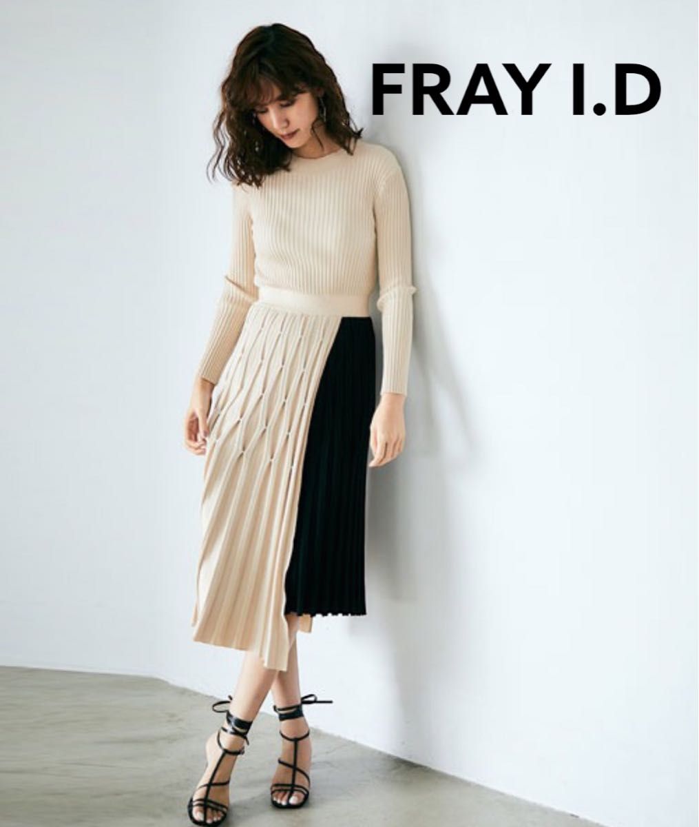 極美品)FRAY I D プリーツ ロング ワンピース グロッシー 1 カーキ ...