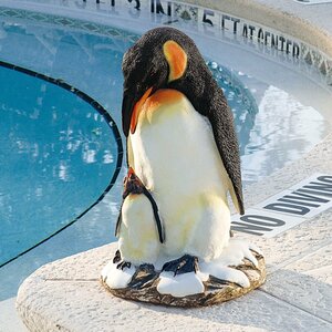  penguin parent . outdoor garden for interior combined use ornament objet d'art ornament miscellaneous goods animal sculpture decoration accent figure lovely animal exterior 