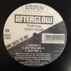12inchレコード　AFTERGLOW / COME BACK TO ME feat. PERRY KEMP