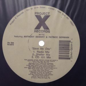 12inchレコード　NYTC / SAVE MY DAY feat. ANTHONY BEMBRY & PATRICE GERMAIN