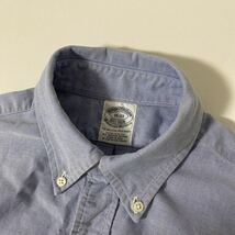 美品 アメリカ 製 ブルックスブラザーズ オックスフォード ボタンダウン シャツ 15-33 M brooks brothers USA 米国 OX ford BD shirt_画像4