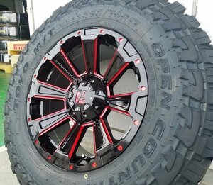 レッド LEXXEL DeathRock サーフ プラド ハイラックス H3 FJ 17インチ トーヨー オープンカントリーMT 265/65R17 265/70R17