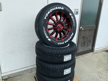 タイヤホイール 16インチ ハイエース 200系 車検対応 BD12 ヨコハマ パラダ ホワイトレター 215/65R16 109/107S_画像3