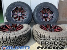 120 150 プラド サーフ ハイラックス FJ タイヤホイール FALKEN WILDPEAK AT3W 265/70R17 新品4本セット 17インチ DeathRock_画像1