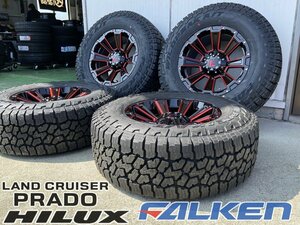 120 150 プラド サーフ ハイラックス FJ タイヤホイール FALKEN WILDPEAK AT3W 265/70R17 新品4本セット 17インチ DeathRock