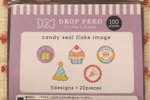 DROP PEKO ドロップペコ◆フレークシール 100ピース入り バースデー★新品