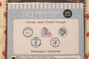 DROP PEKO ドロップペコ◆フレークシール 100ピース入り ミュージック★新品