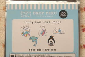 DROP PEKO ドロップペコ◆フレークシール 100ピース入り 水族館★新品