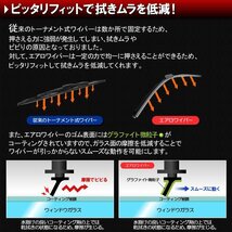 エルグランド E50 2本 エアロワイパー ブレード一体型 グラファイト 運転席 650mm 助手席 450mm_画像3