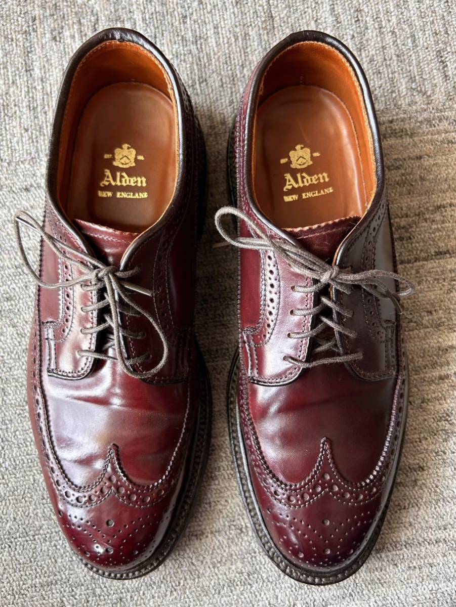 もっとお得 ALDEN オールデン ウイングチップ コードバン 8h ドレス