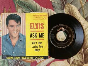 Elvis Presley 1964 US Original 7inch Ain't That Loving You Baby / Ask Me .. ロカビリー