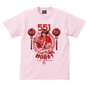 551 HORAI GIRL T-SHIRT Rockin’ Jelly Bean ロッキンジェリービーン 551蓬莱 ガール Tシャツ XLサイズ ピンク EROSTIKA 新品未使用　