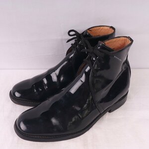  Sanders England made 6 / 24.5cm-25.0cm rank pa tent enamel black black SANDERS Britain made dress shoes used ds3551