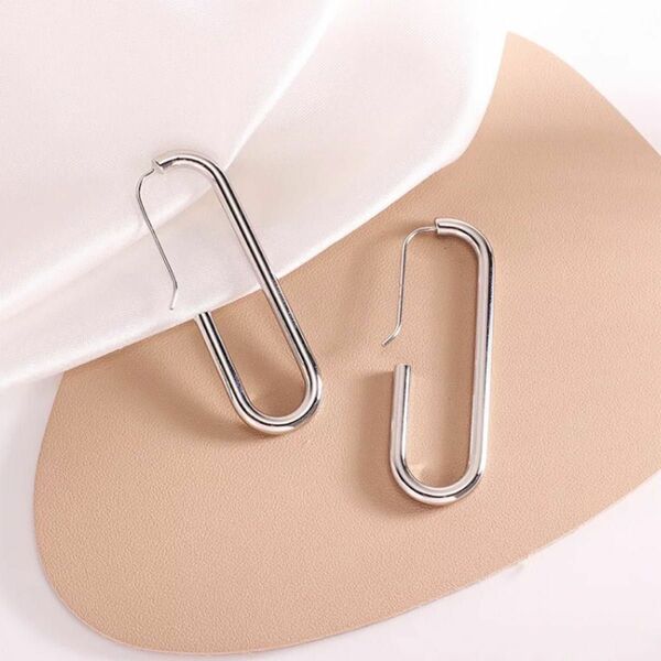 【新品】oval hook pierce / silver