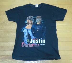 Justin christina ジャスティン クリスティーナ ツアーTシャツ サイズM フルーツオブザルーム ヴィンテージ ビンテージ ブラック バンT