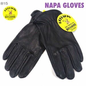 送料無料★ NAPA GLOVES ナパ 鹿革 ディア グローブ プレーン 815-XL ブラック 黒 USA老舗 ハーレー バイカー 原付 chopper 万能グローブ