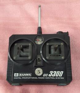 中古 SANWA GC3300 ラジコン ラジコンヘリ送信機 コレクション 昭和レトロ アンティーク ホビー