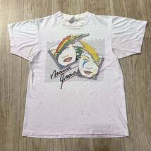 【送料360円】80s ビンテージ Hanes ヘインズ USA製 P.BASCLE / GRAPHTEX 仮面 アート 半袖Tシャツ カットソー ピンク レディース R-4169_画像1