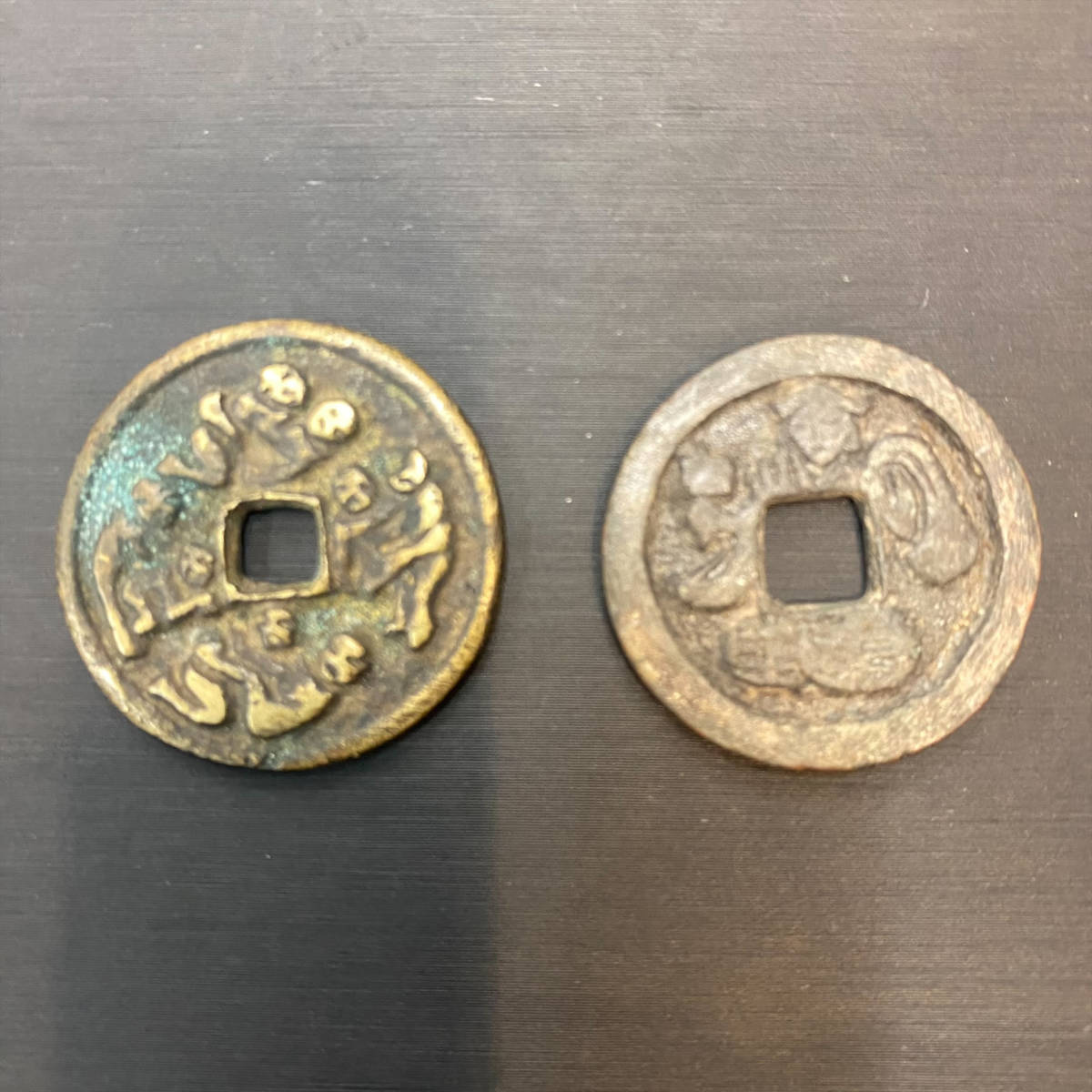 古銭 絵銭 貨幣 花鳥風月 背風と花 珍品 日本絵銭 コレクション 在庫 