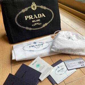 カナパ　ファブリック　ハンドバック　PRADA