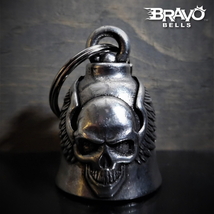 米国製 Bravo Bells スカル ウィング 翼 ベル [Skull Up Wing] Made in USA 魔除け お守り バイク オートバイ アクセサリ ガーディアンベル_画像1