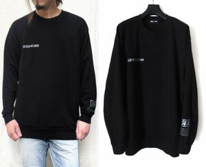 20S/S WIND AND SEA WDS INVERT SWEAT L ウィンダンシー 反転ロゴ ブラック シルバー クルーネック スウェット ※レターパック発送可