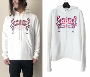  Hysteric Glamour PEEPS TRUE NUDIE-CUTIE TRADITION TEASE CLASSIC reverse side nappy pull over Parker L white his girl Logo 