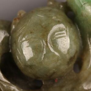 中国古玩 唐物 緑砡石 翡翠 置物 時代物 極上品 初だし品 8625の画像5