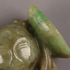 中国古玩 唐物 緑砡石 翡翠 置物 時代物 極上品 初だし品 8625の画像4