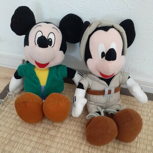 2個set ぬいぐるみ ディズニー ミッキーマウス 2つ Disney vintage Mickey mouse 激レア ディズニー フロリダ