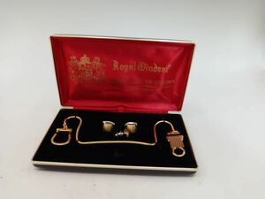 0424-04　 中古★Royal Windsor ロイヤルウィンザー カフス /ネクタイピン/ チェーン