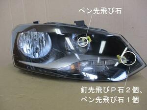 VW ポロ 6RCBZ 右ヘッドライト ハロゲン 6R2 941 008E