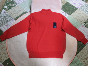 ■未使用品:ＭＡＲＩＹＡ朱赤色セーター　　　　 Tn169