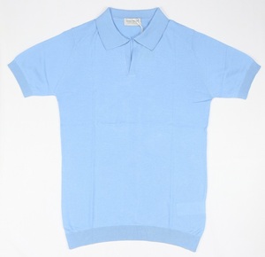 新品 John Smedley　ジョンスメドレー 最高級シーアイランドコットン　ポロシャツ　 XLサイズ 　EVENTIDE BLUE