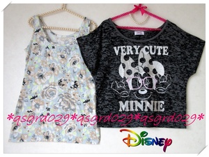 892◆SALE◆新品・未使用◆Disneyディズニー ミニーマウス プリントＴシャツ＋タンクトップ２点ＳＥＴ/Ｍサイズ