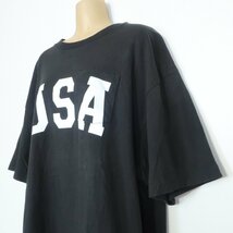 アズノウアズ★春夏物　サイズF　コットン１００！　ゆったり　USAプリント　Ｔシャツ　半袖　黒系　レターパック可　z2226_画像2