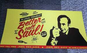 長方形黄金◆新品ベター・コール・ソウルBetterCallSaul　ジミー　グッドマンUS防水ステッカー■激渋☆ブレイキング・バッドBreakingBad