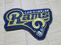 巻角羊GN■紺黄土金　英語ロゴ■新品NFL　ロサンゼルス・ラムズ Los Angeles Rams　ひつじ羊 刺繍ワッペン■アメリカ　スポーツ◎アメフト_画像5