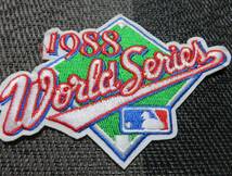 緑WS1988◆新品MLBワールドシリーズ World Seriesメジャーリーグ　野球ベースボール 刺繍ワッペン◎アメリカUSスポーツ◆激渋■洋服DIY衣類_画像1