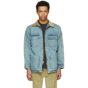 Fear of God　5th Indigo Selvedge Denim Long Trucker Jacket デニム　ジップアップ　トラッカー　ジャケット　XL 未使用